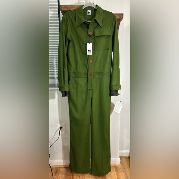 Missoni Pants - NWT M Missoni Fleeced Wool Blend Green Long Sleeve Jumpsuit IT 40 (US 4)